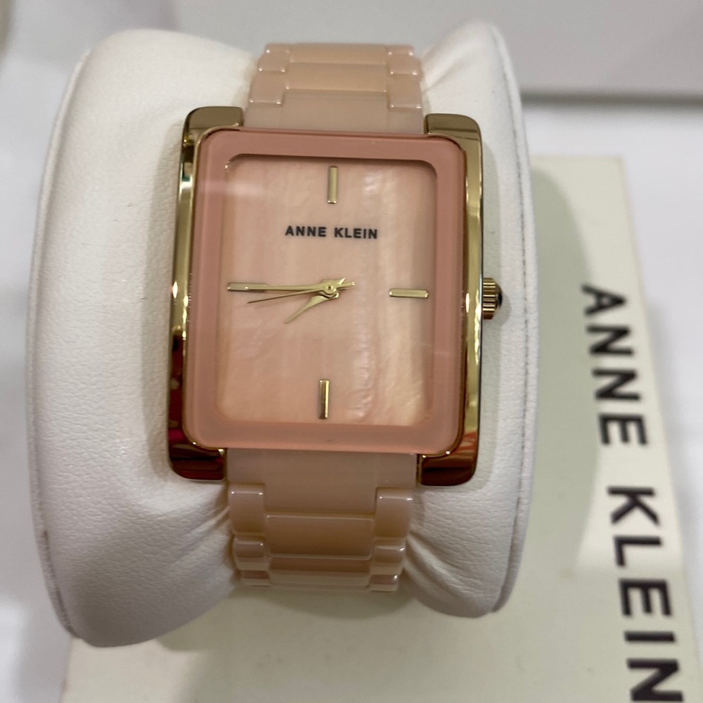 Brand New Anne Klein pink ceramic watch